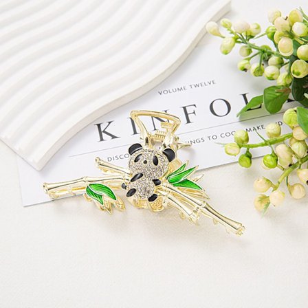 Flower Metal Hårklemmer Tulip Flower Grab PANDA - DIAMOND PANDA