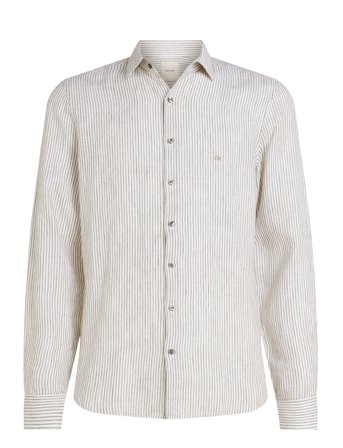 Calvin Klein | Linen Stripe Slim Shirt | 43