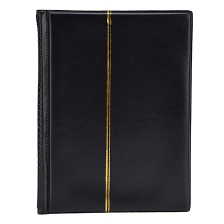 Myntsamlingsbok 250 lommer Minnemyntsamling Holder Oppbevaringsalbum Bok for HjemSvart