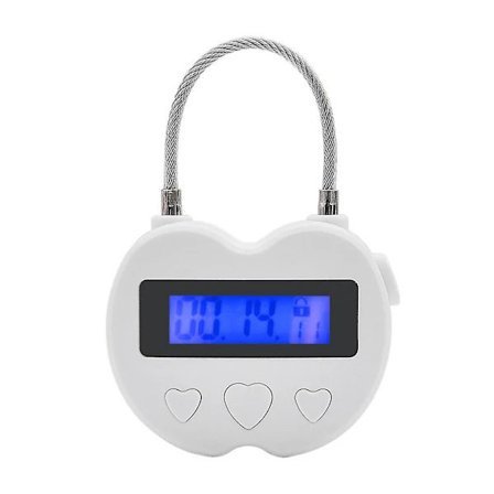 [CA] Smart Time Lock LCD-display, Multifunktionell Elektronisk Timer, Vattentät USB-laddningsbar Tillfällig Timer Hänglås