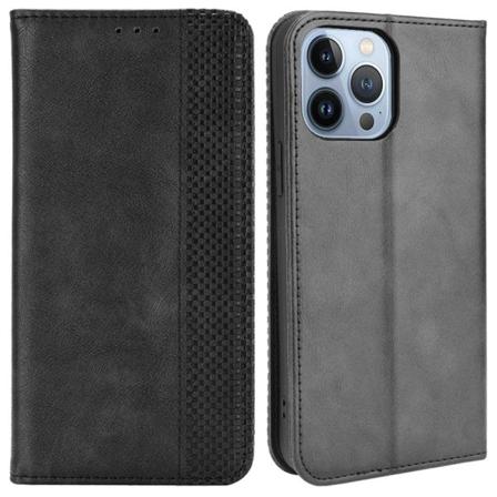 Bofink Vintage iPhone 14 Pro Max Læder Etui - Sort Black