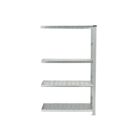 Verzinktes Regal BLEND, mit Auffangwanne, Anbauelement, 19792 x 1200 x 600 mm, 29 L