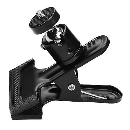 Universal Metal Hovedkraftklemme, Kamera Kuglehoved Kraftklemme Blitz Klemme Beslag Holder