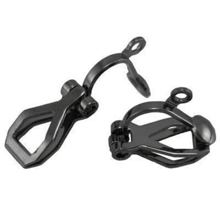6st. (3 Par) Nickelfria clips till rh ngen( 3 f rg val) 3 Gunmetall (svarta)