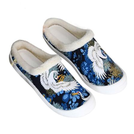 Kvinnor Slip On Clog Tofflor Closed Toe Plysch Tofflor