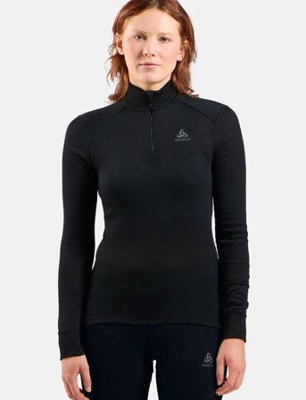 Odlo Odlo Active Warm Bl Top Turtle Neck L/S Half Zip - Black - L
