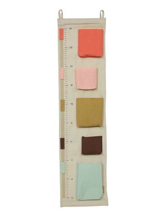 OYOY MINI Saga Growth Chart Storage - Pink - 100X25CM