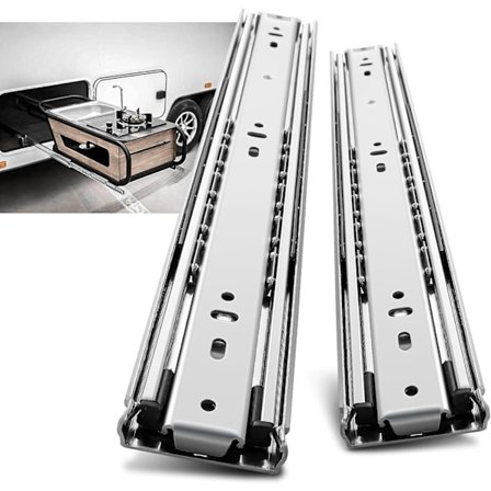 Par (2 stk) Heavy Duty Skuffeskinner, Belastningskapacitet op til 68KG, Ingen Lås, Udtræk 300 350 400 450 500 550 600 650 700 750 800 850 900 950 