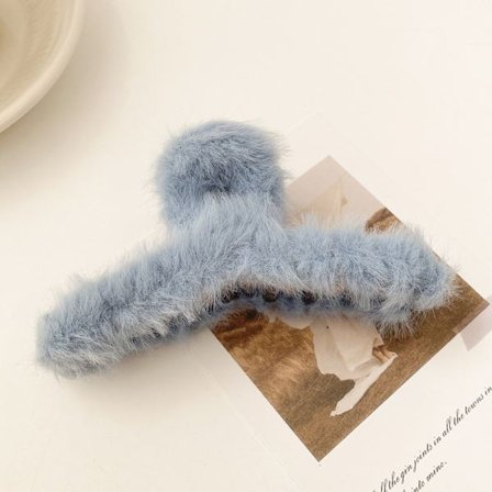 1 stor plysch fast greppklämma (blå)