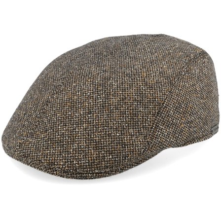 Wigéns - Ivy Modern Cap Brown Melange Flat Cap Flatcap Brown Cap - @ Hatstore