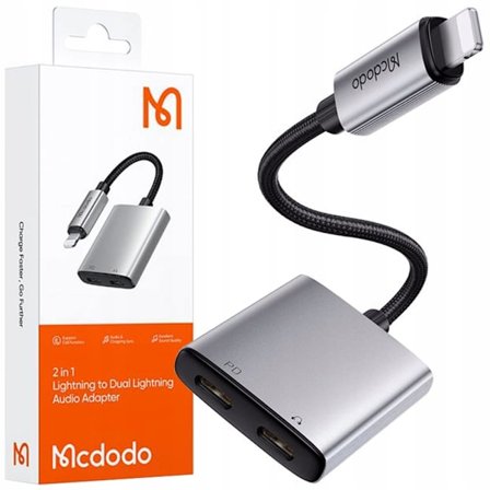 MCDODO ADAPTER 2X LIGHTNING KABEL IPHONE X 11 12 13 14 PRO