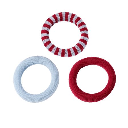 KICKS Beauty Large Soft Stretch Hair Ties Burgundy Blue, Hår, Hårpynt, Hårelastikker