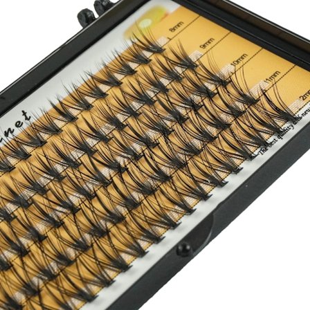 100 Kluster Av 10D/20D Ögonfransar, 8-12Mm Blandade Set, Naturliga Och Mjuka Makeup Falska Ögonfransar, Personlig Ögonfransförlängning
