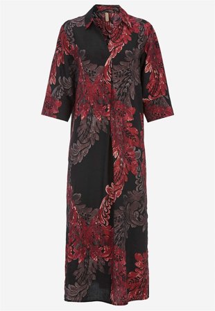 Soyaconcept - Vävd, mönstrad klänning - röd / mönstrad - för damer - M (40) - Cellbes