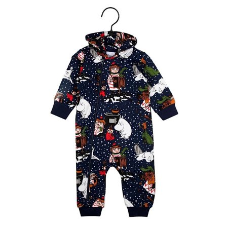 Mumin Vinter stjärna-overall baby mörkblå