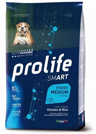 Prolife Dog Smart Chicken & Rice Cibo Secco Per Cani Cuccioli