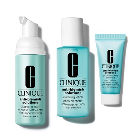 Clinique Anti-Blemish Solutions Routine Anti Imperfezioni Mini Kit- Set Skincare 1pz - Cofanetto Antimperfezioni