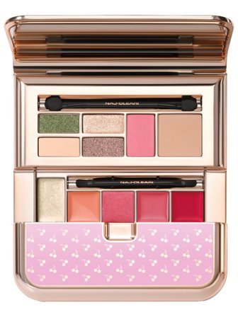 NAJ-OLEARI Palettes/Make-Up La Postina Rosa Small Set cont.: Powder Blush + Powder Bronzer + Cream Highlighter + 4 Eyeshadows + Double Eyeshadow Brush