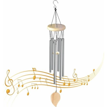 Tuulikellot, 6 putkea alumiiniseos mänty puu tuulikellot kotiin puutarha patio koristeet