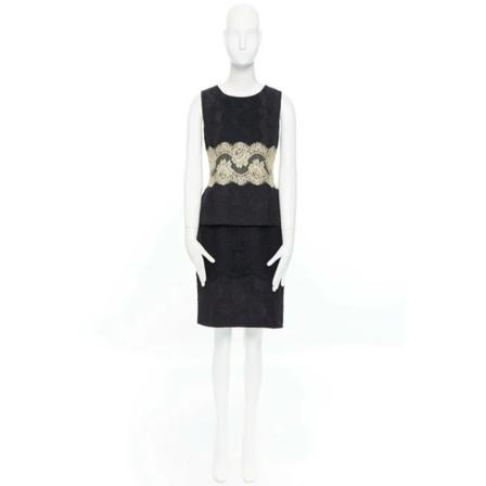 Dolce & Gabbana Pre-owned, Pre-owned Cotton dresses Zwart, Dames, Maat:M,Katoen