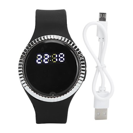 Ultralydavvisende klokke for utendørs bruk, bærbar elektronisk myggavvisende armbånd, svart
