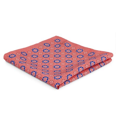 Pochette de costume couleur corail à motif floral pour hommes - Pochettes de costume à motifs