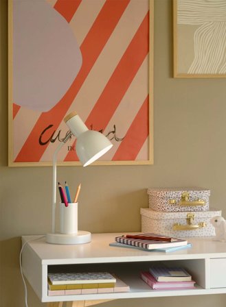 Devone bordlampe H42 - hvit