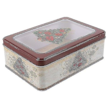 19x13x6,8cm Assorterede Farver 2 Gaveæsker & Dåser 1stk Julekonfektæske Kage Opbevaringsbeholder Kreativ