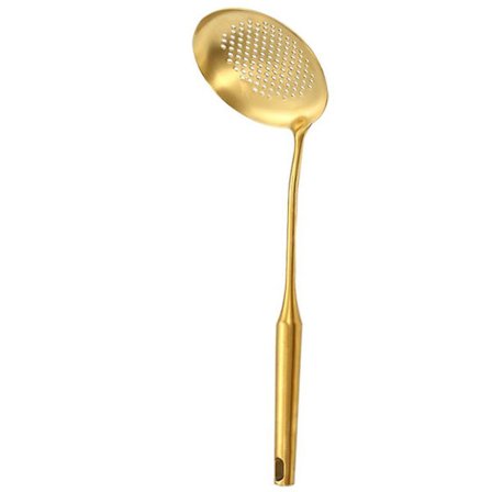 6-delt sett med kokeutstyr i rustfritt stål - gull - suppeøse, stekespade, rustfritt, moderne kjøkkenutstyr med glatt overflate