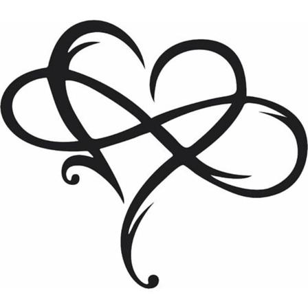 40*35cm - Väggdekor Infinity Heart Metallväggkonst, Järnkonst Dekorationsgåva, Evig Kärlek Väggskulptur För Hem Sovrum Vardagsrum(svart,1 st )