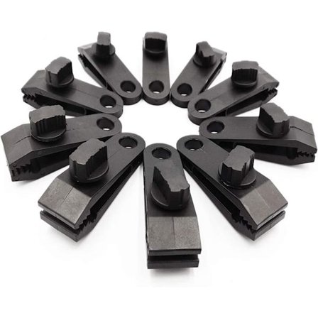 10 stk presenningklips, kraftig fingerskrue - Sterk låsegrep ti