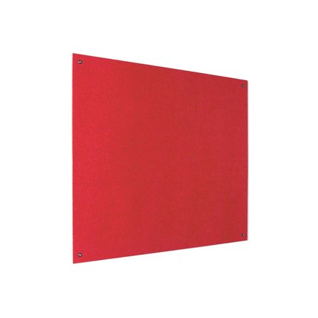 Recycled fire-retardant noticeboard, 1500x1200 mm, red