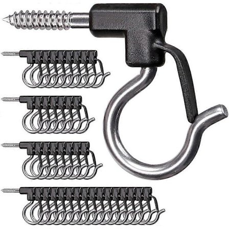 40-pakning rustfrie kroker med skruer for garasjebruk