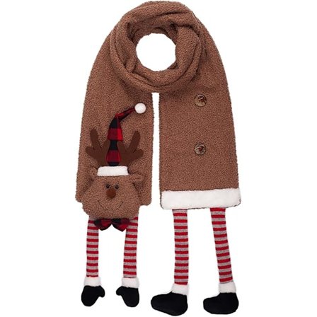 Silkehodesjal Kreative Julegaver Juleskjerf Juledekorasjoner Varm Fleece Skjerf Dame Wraps