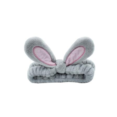 Blød hårbånd med kaninører til makeup, blød fleece, elastisk sløjfe, til kvinder, brusebad, cosplay, bløde, fluffy katteører, ansigtsvaskbånd, sød 