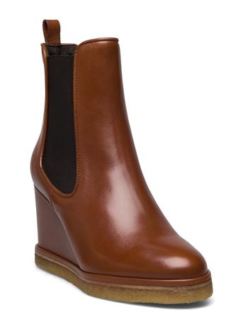 Booties Shoes Boots Ankle Boots Ankle Boot - Heel Brun Billi Bi*Betinget Tilbud