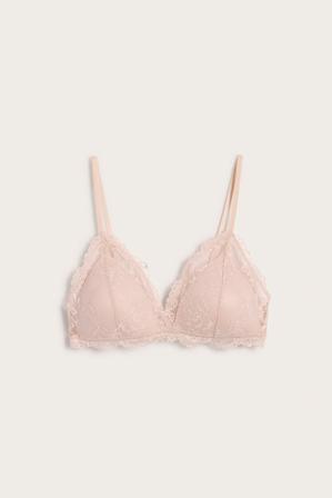 Pehmeät rintaliivit, joissa pitsiä | Pinkki | Naiset | Kappahl