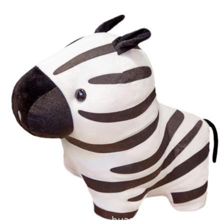 1 St 40 Cm Tecknad Zebra Plyschleksak Söt Stående Djurhäst