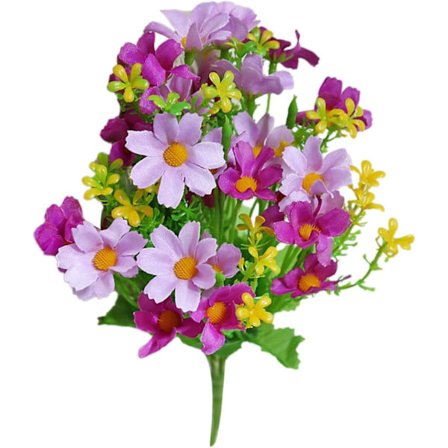 Keinotekoiset kukat, 28 kimppua, keinotekoiset päivänkakkarat sisä- ja ulkokäyttöön parvekkeelle syntymäpäiväjuhliin pöydän keskipisteeksi kodin 