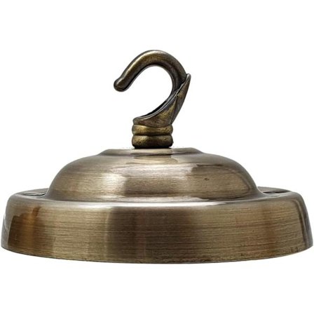 2 kappaletta Vintage kattoruusu muotoinen koukkulevy, yhteensopiva valaisimen kanssa, antiikkimetalli (68*50mm)