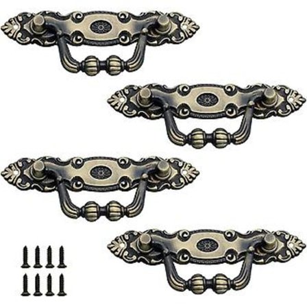 4 stk. Møbelgreb Antik Zink Skuffegreb Bronze Skuffegreb Retro Skabgreb Dekoration Retro Dørgreb