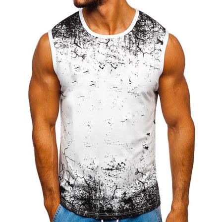 Print Toppar För Män Kamouflagetryck T-shirt