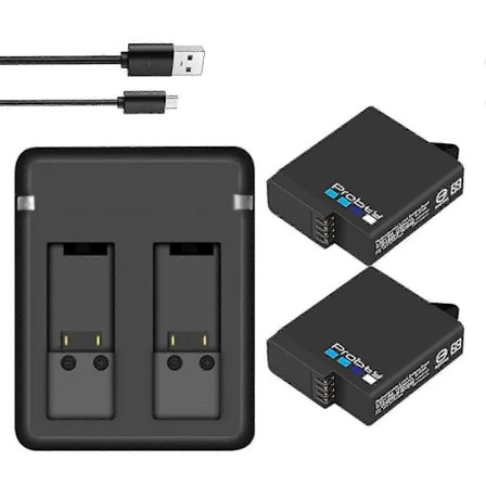 1680mAh til GoPro Hero 7 hero 6 hero 5 sort batteri eller oplader til Go Pro Hero7 6 hero5 sort kamera batteri - Yvan