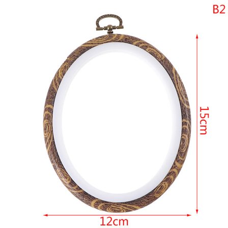 Syverktyg Runda träfärgade broderibågar Set plast