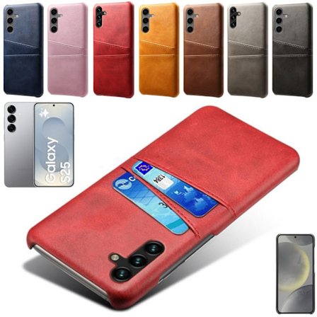 Samsung Galaxy S25 skal 2 kort fack röd -