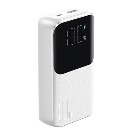 Joyroom Powerbank 10000mAh 30W med Lightning/USB-C Kablar - Vit