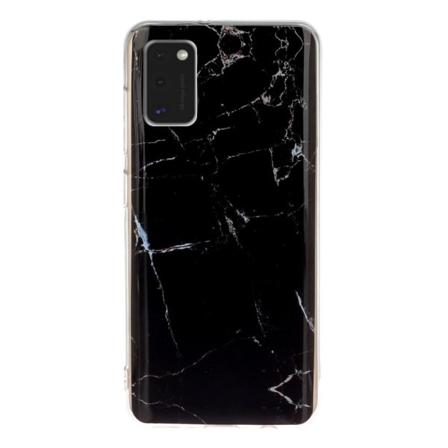 Marmorikuvioinen IMD TPU pehmeä case Samsung Galaxy A41 - S:lle Black