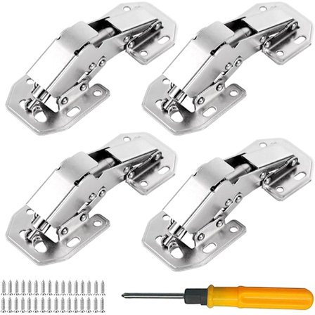 4-pak myke lukkede demperhengsler, 90 graders skaphengsler, skjulte skaphengsler