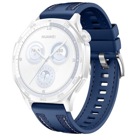 22mm Nylon Silikon Klockarmband Huawei Watch GT 5 Pro 46mm / GT 5 46mm / GT 4 46mm / GT 3 Pro 46mm / GT 3 46mm Ersättningsarmband - Blå