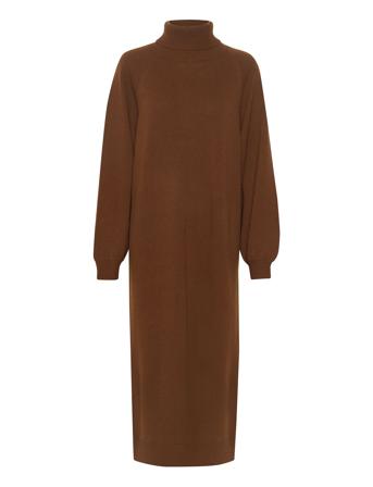 Manzigz Ls Dress Brown Gestuz
